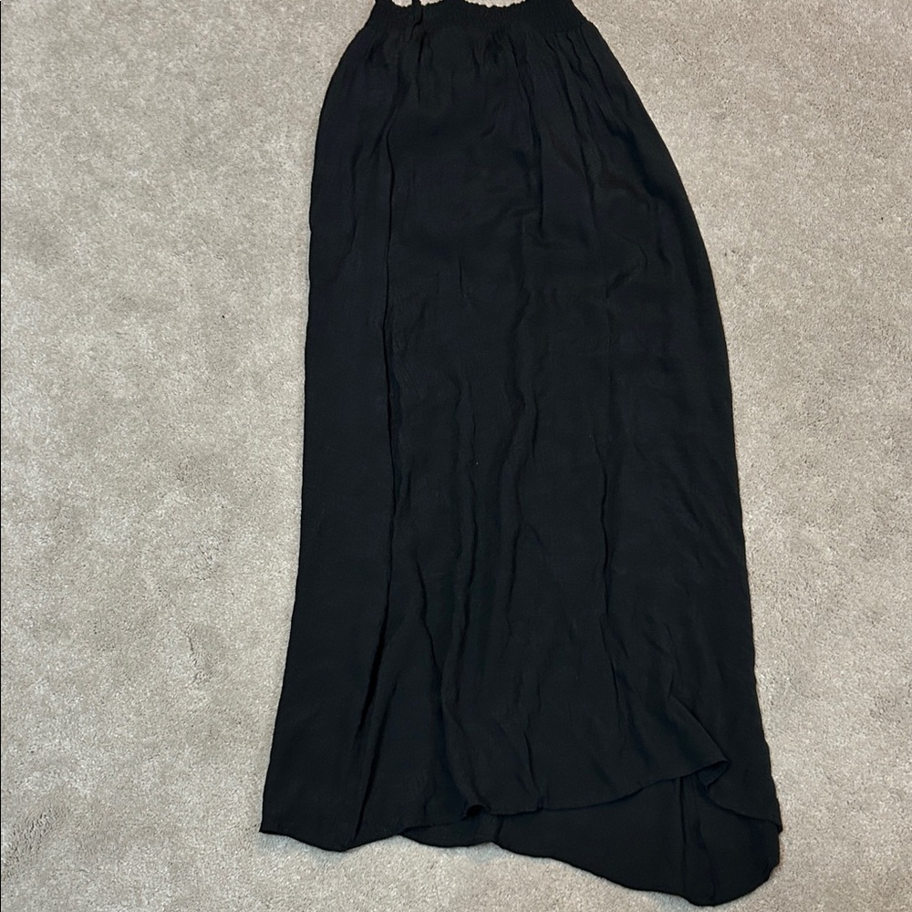 NWOT BONGO Classic Lined Flowy Black Maxi Skirt M